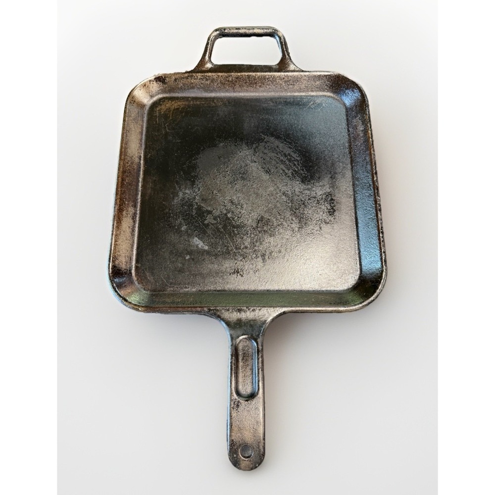 Lodge Cast Iron 12" Rectangular Griddle Skillet P12SC USA Double Handle